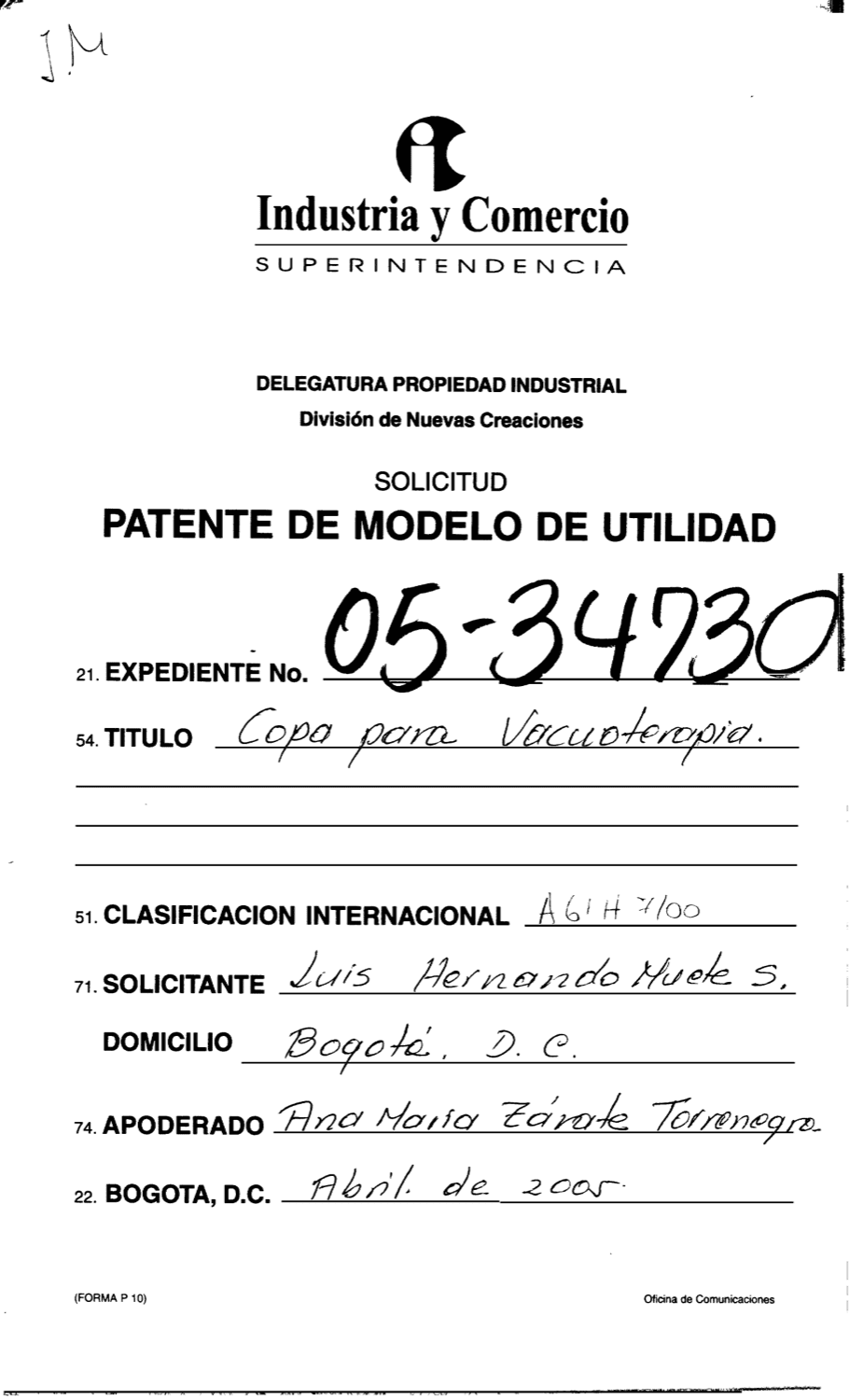 COPA PARA VACUOTERAPIA