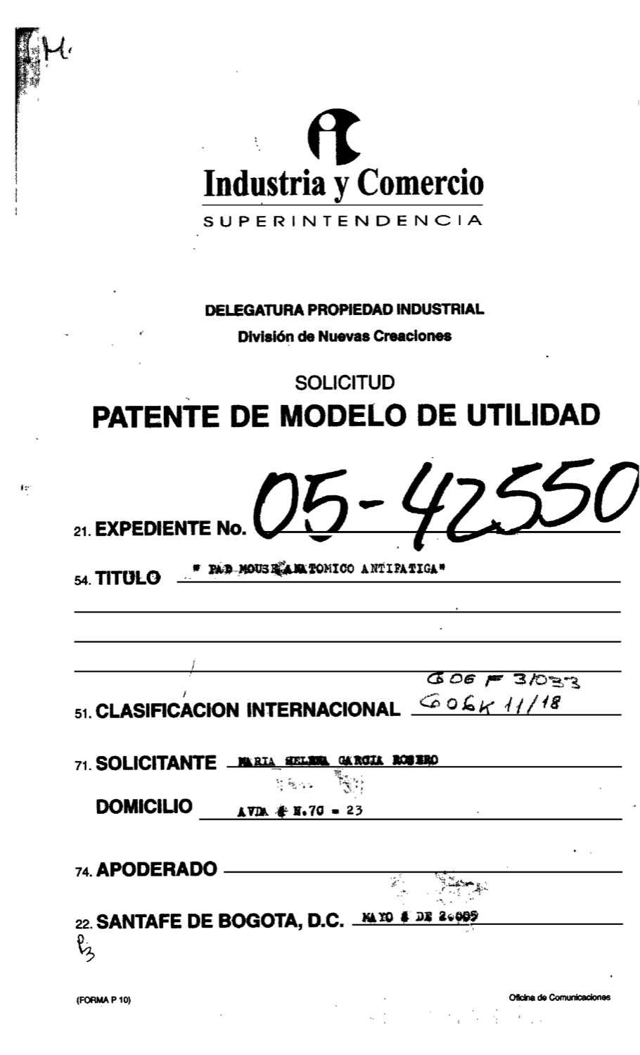 PAD MOUSE ANATOMICO ANTIFATIGA