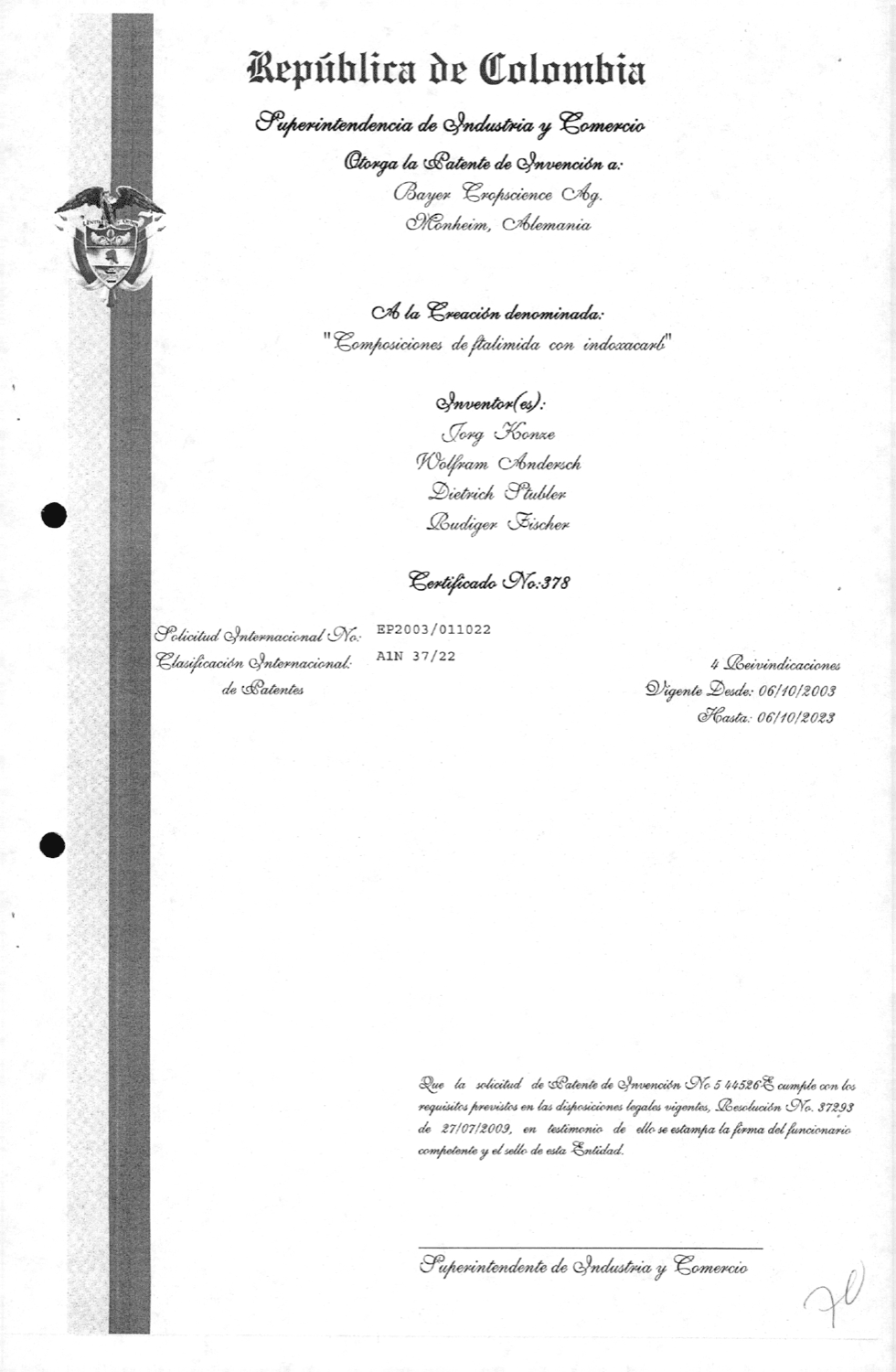 COMPOSICIONES DE FTALIMIDA CON INDOXACARB