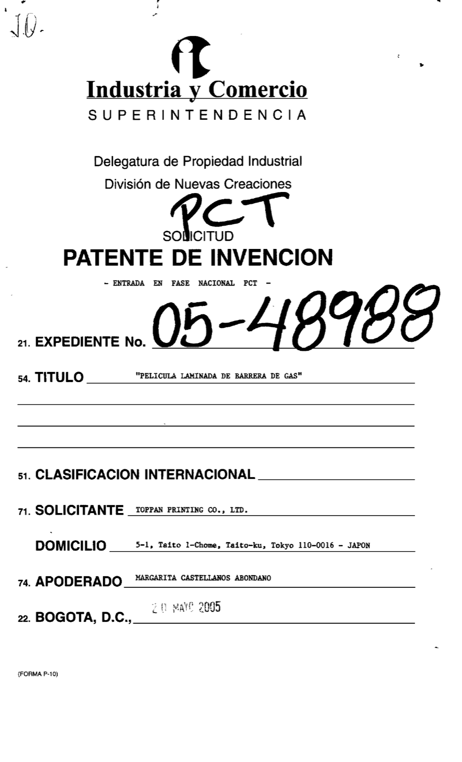 PELÍCULA LÁMINADA DE BARRERA DE GAS