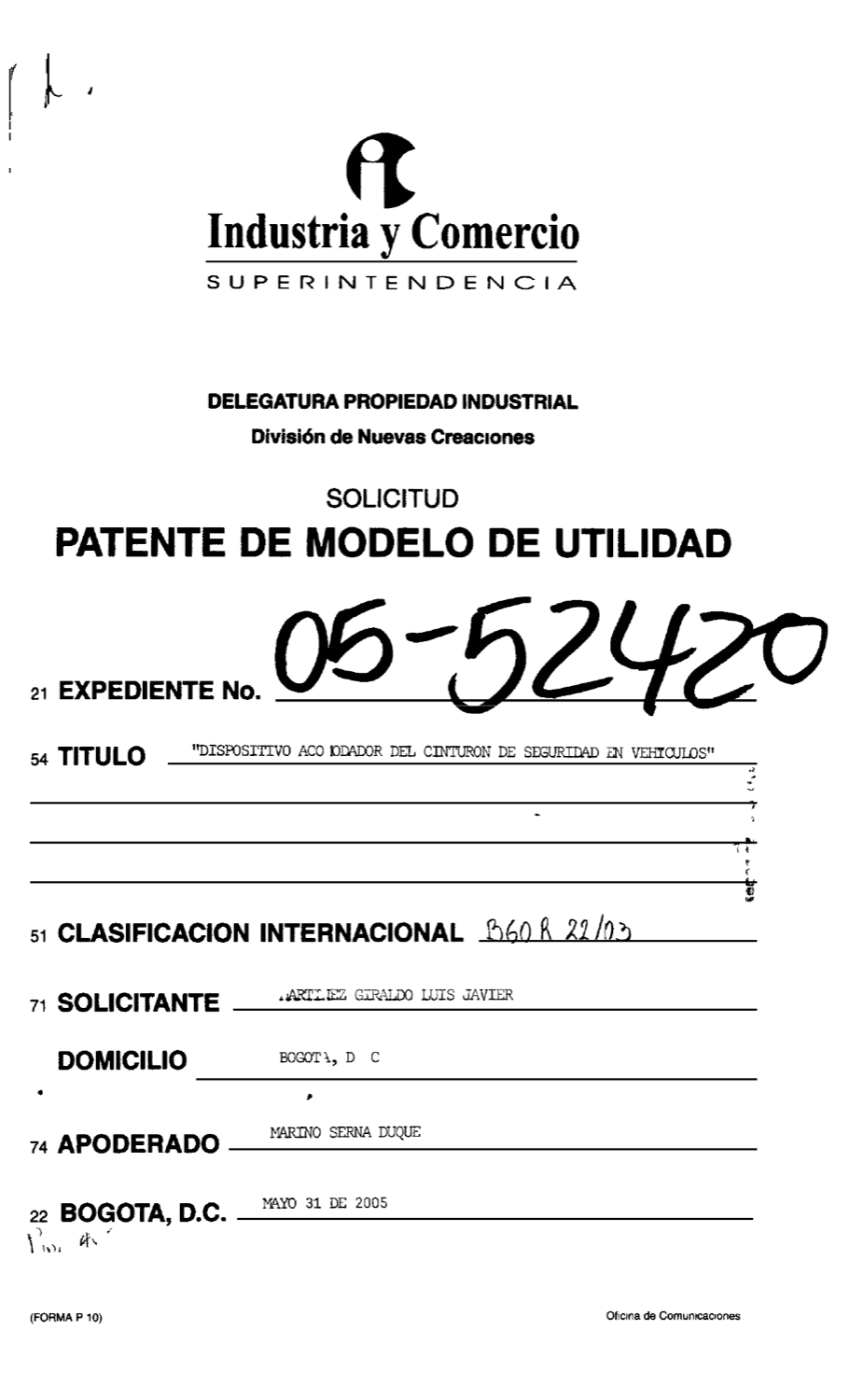 DISPOSITIVO ACOMODADOR DEL CINTURON