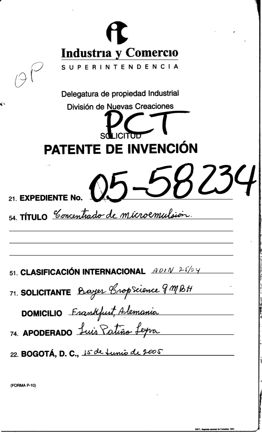 CONCENTRADO DE MICROEMULSION