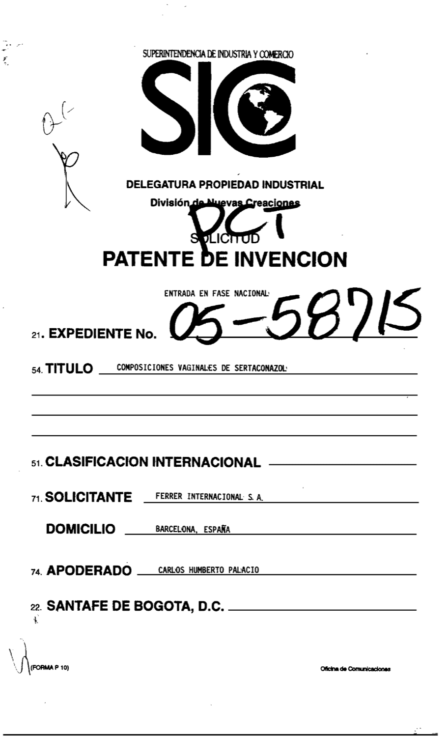 COMPOSICIONES VAGINALES DE SERTACONAZOL
