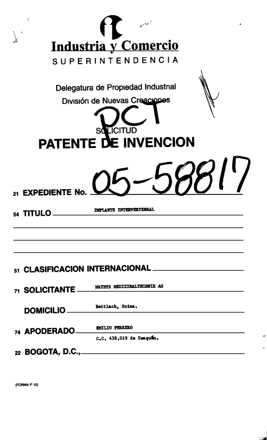 IMPLANTE INTERVERTEBRAL