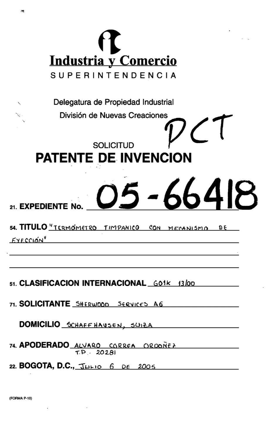 TERMOMETRO TIMPANICO CON MECANISMO DE EYECCION