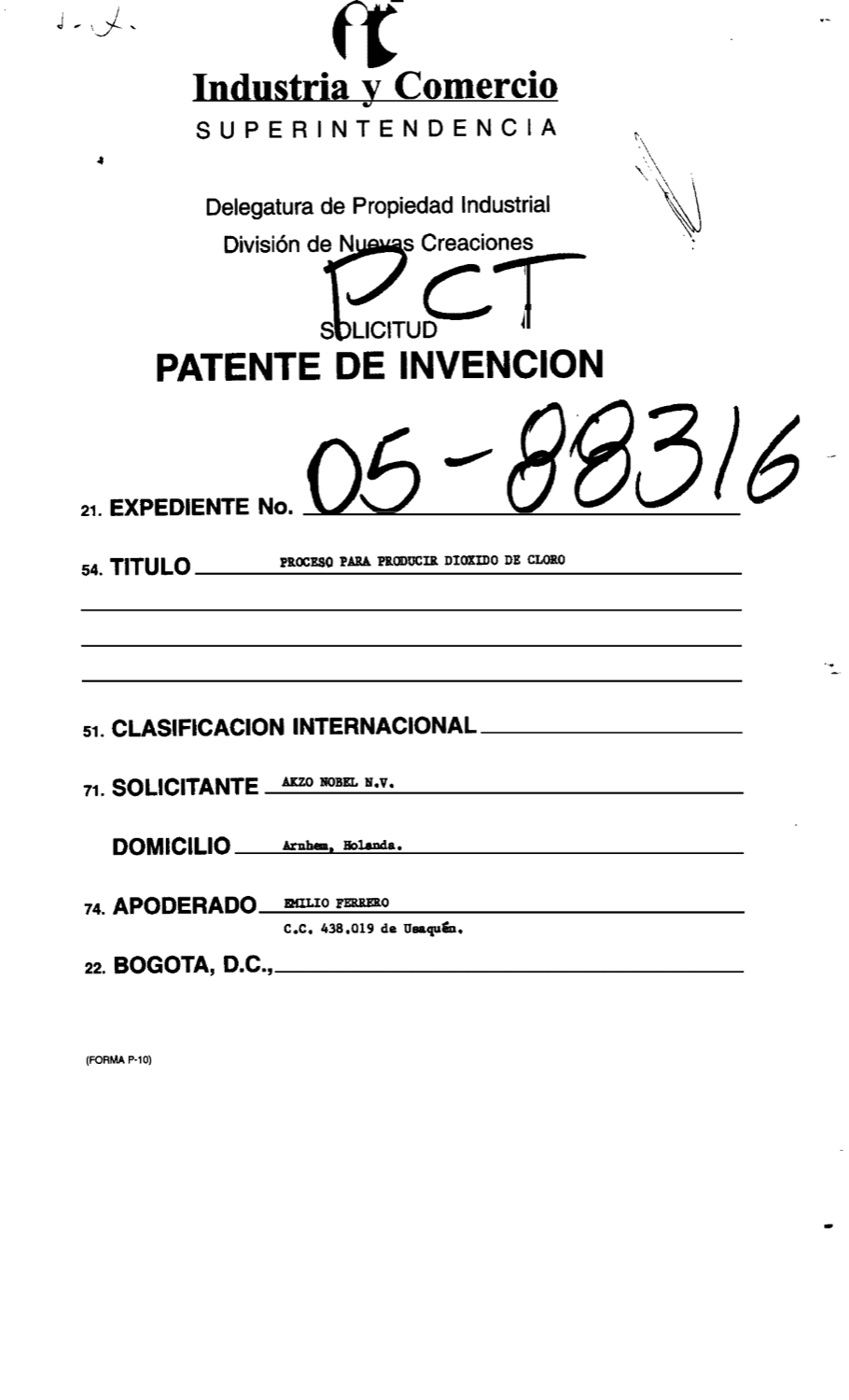 PROCESO PARA PRODUCIR DIOXIDO DE CLORO