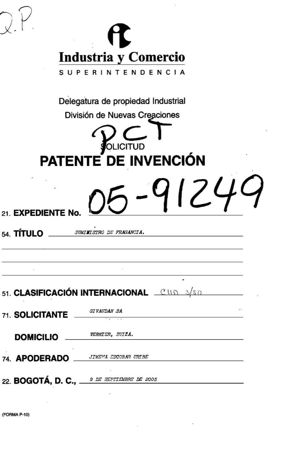 SUMINISTRO DE FRAGANCIA