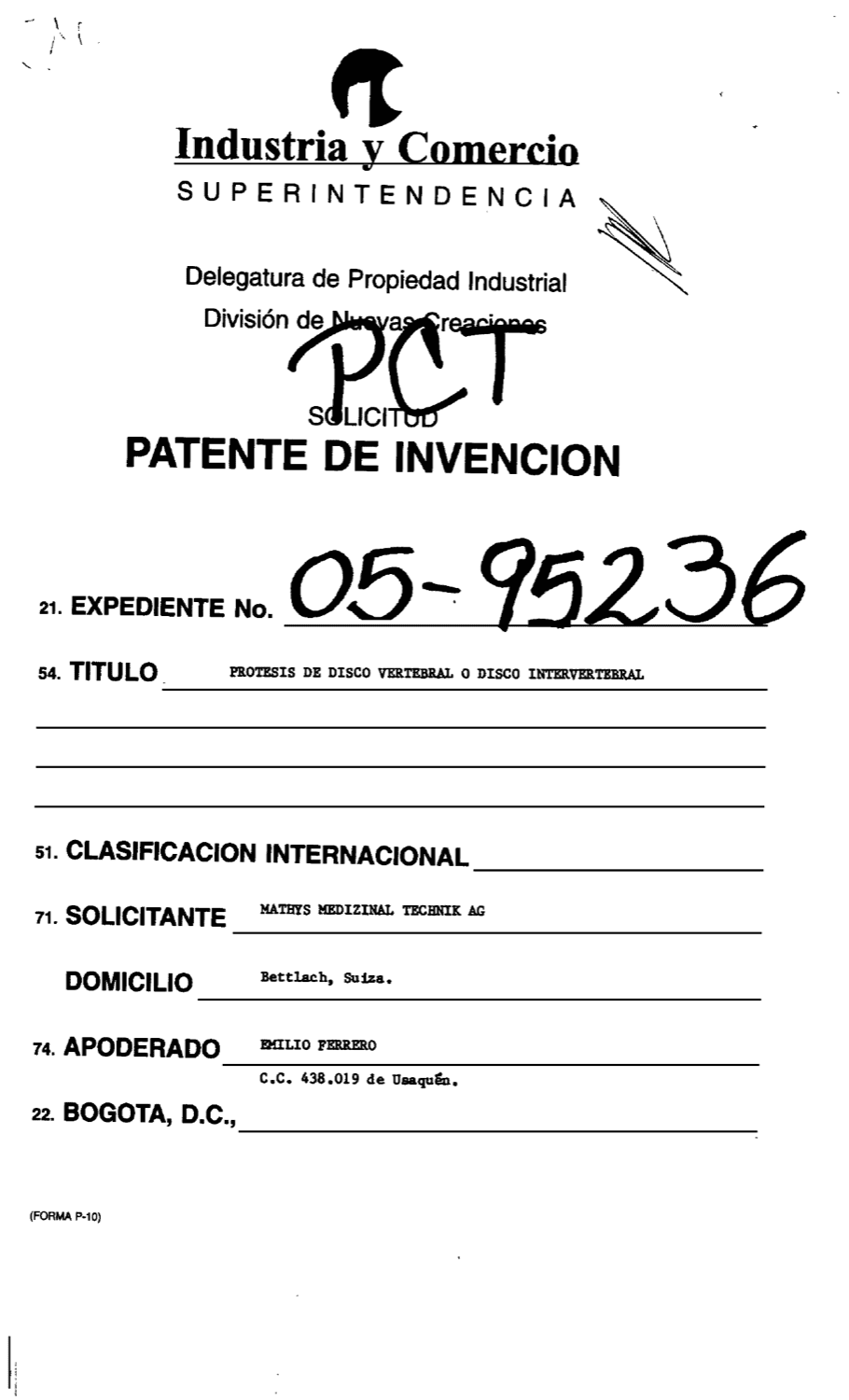PROTESIS DE DISCO VERTEBRAL O DISCO INTERVERTEBRAL