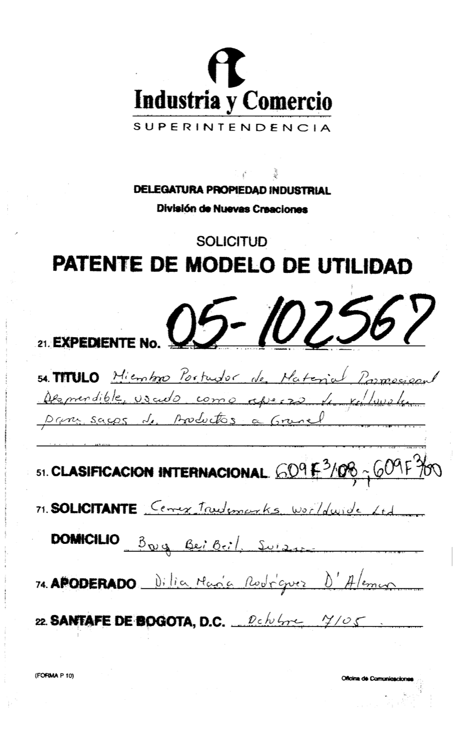 MIEMBRO PORTADOR DE MATERIAL PROMOCIONAL DESPRENDIBLE, USADO COMO REFUERZO DE VALVULA PARA SACOS DE PRODUCTOS A GRANEL