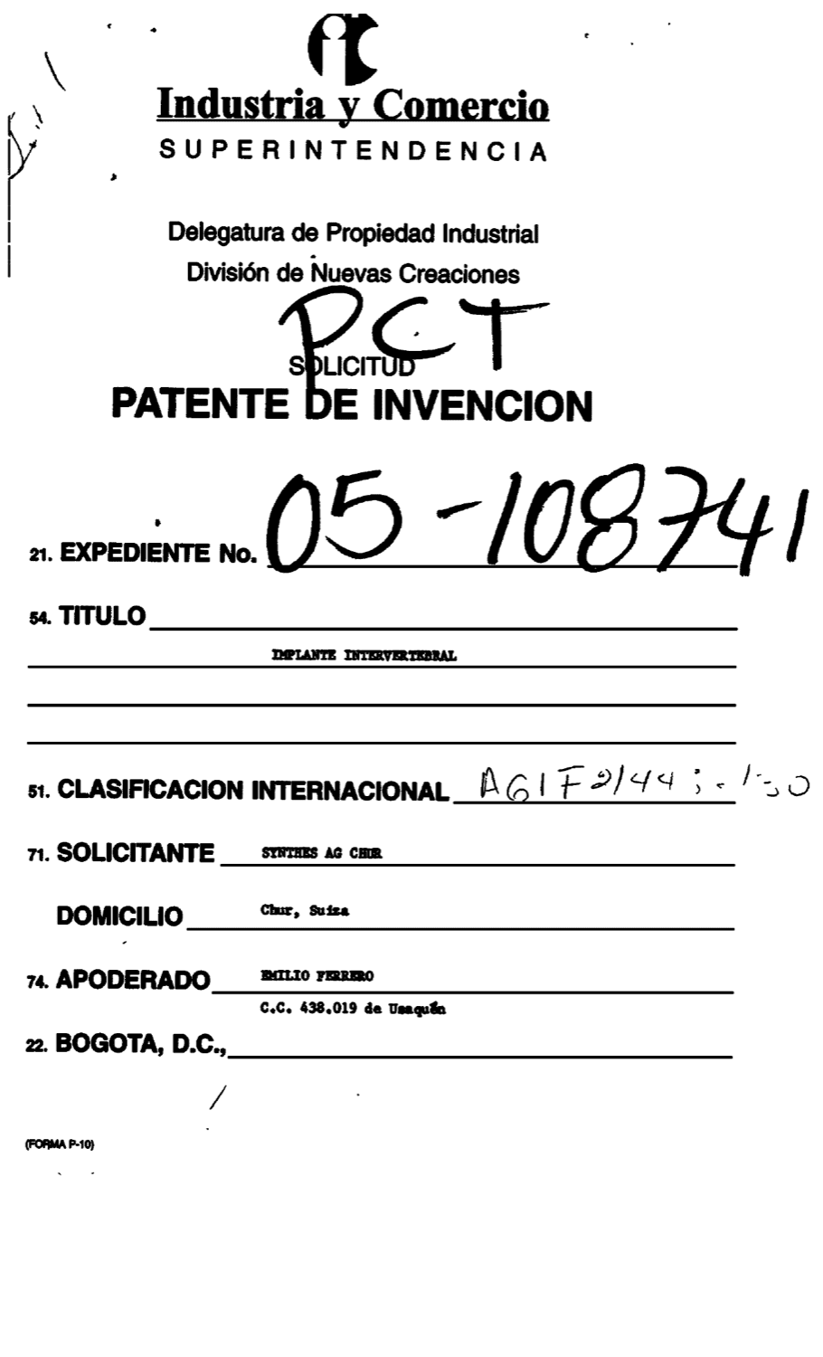 IMPLANTE INTERVERTEBRAL