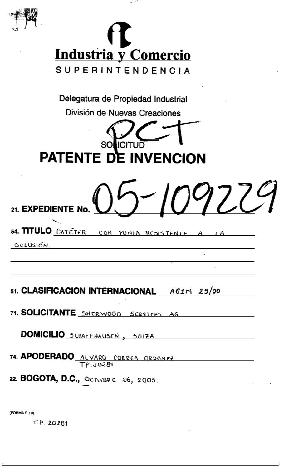 CATETER CON PUNTA RESISTENTE A LA OCLUSION