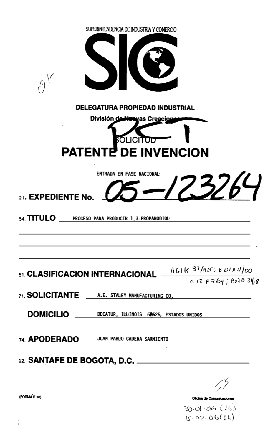 PROCESO PARA PRODUCIR 1,3-PROPANODIOL