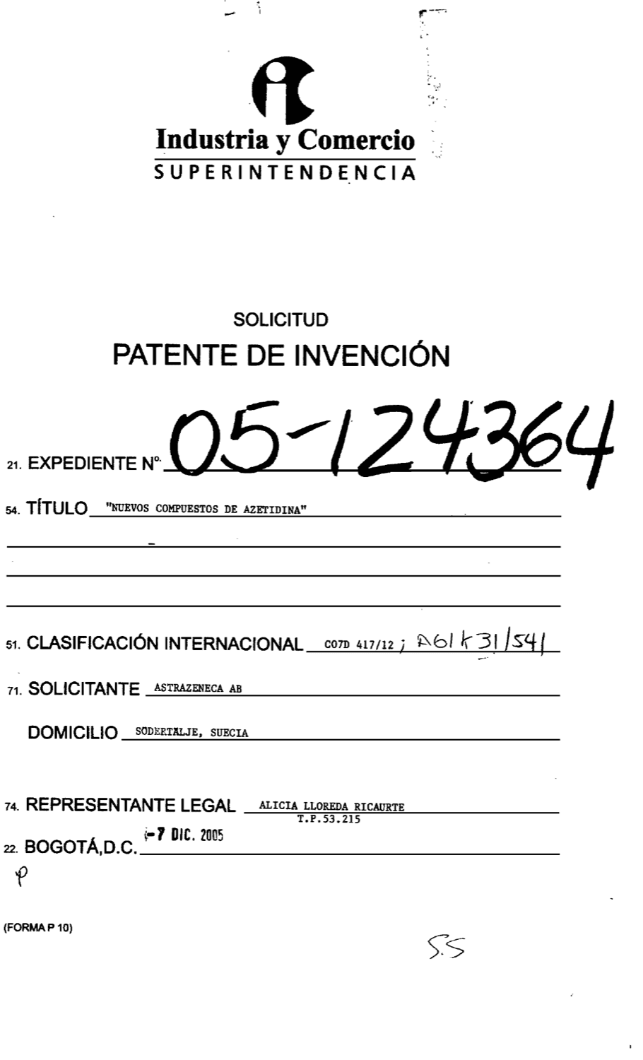 NUEVOS COMPUESTOS DE AZETIDINA