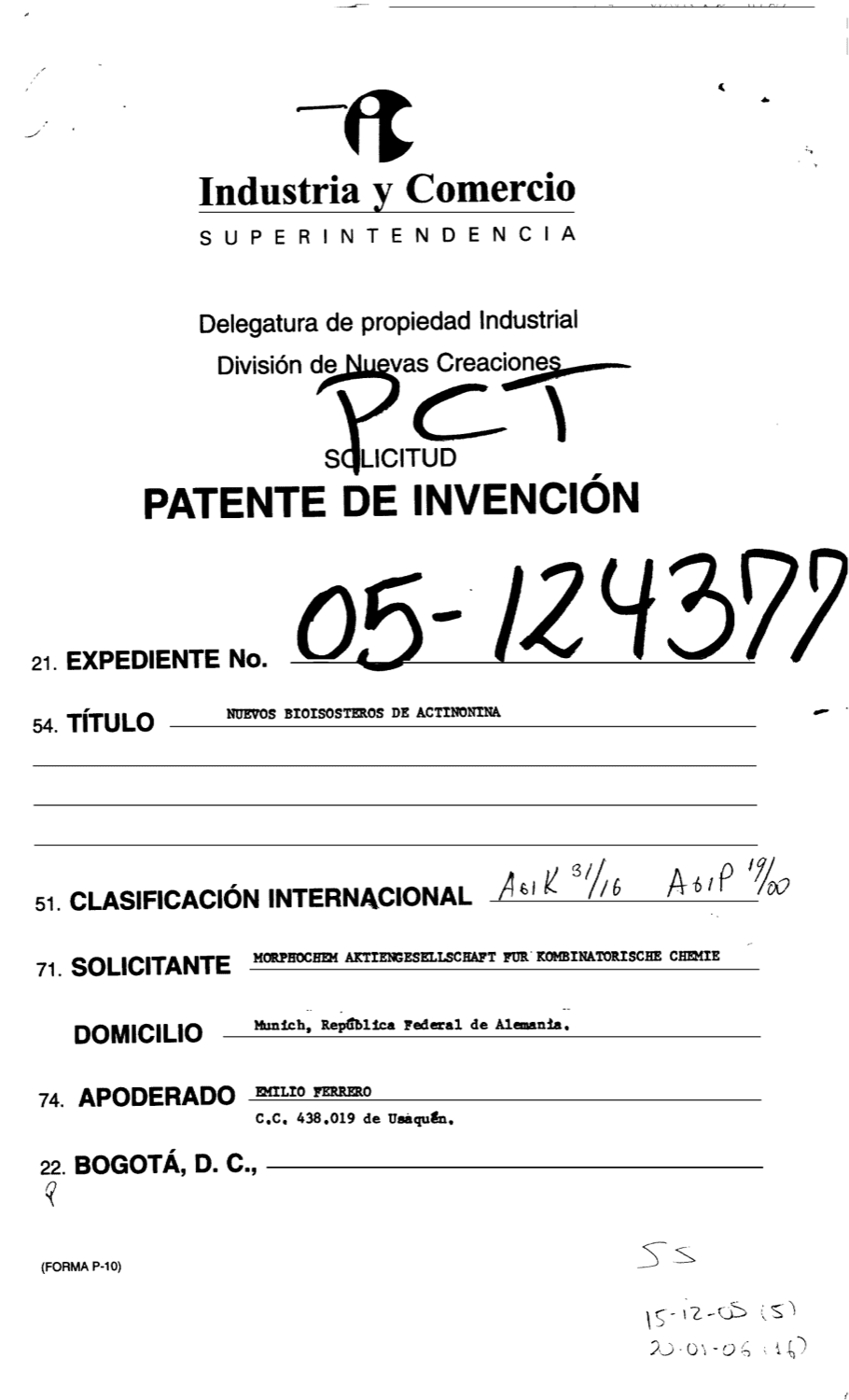 NUEVOS BIOISOSTEROS DE ACTINONINA