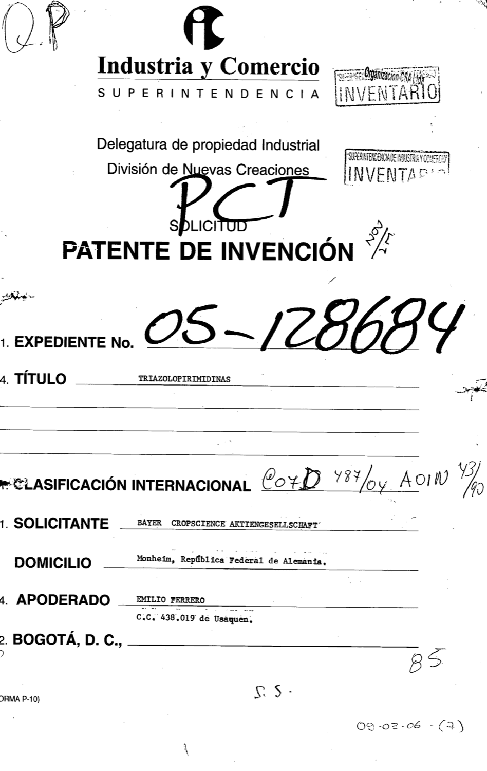 TRIAZOLOPIRIMIDINAS