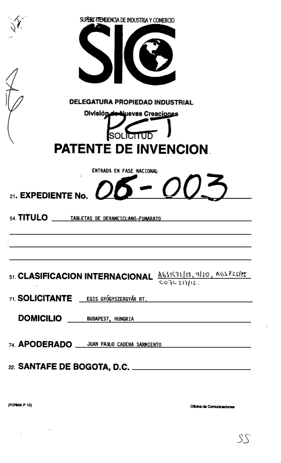 TABLETAS DE DERAMCICLANO-FUMARATO