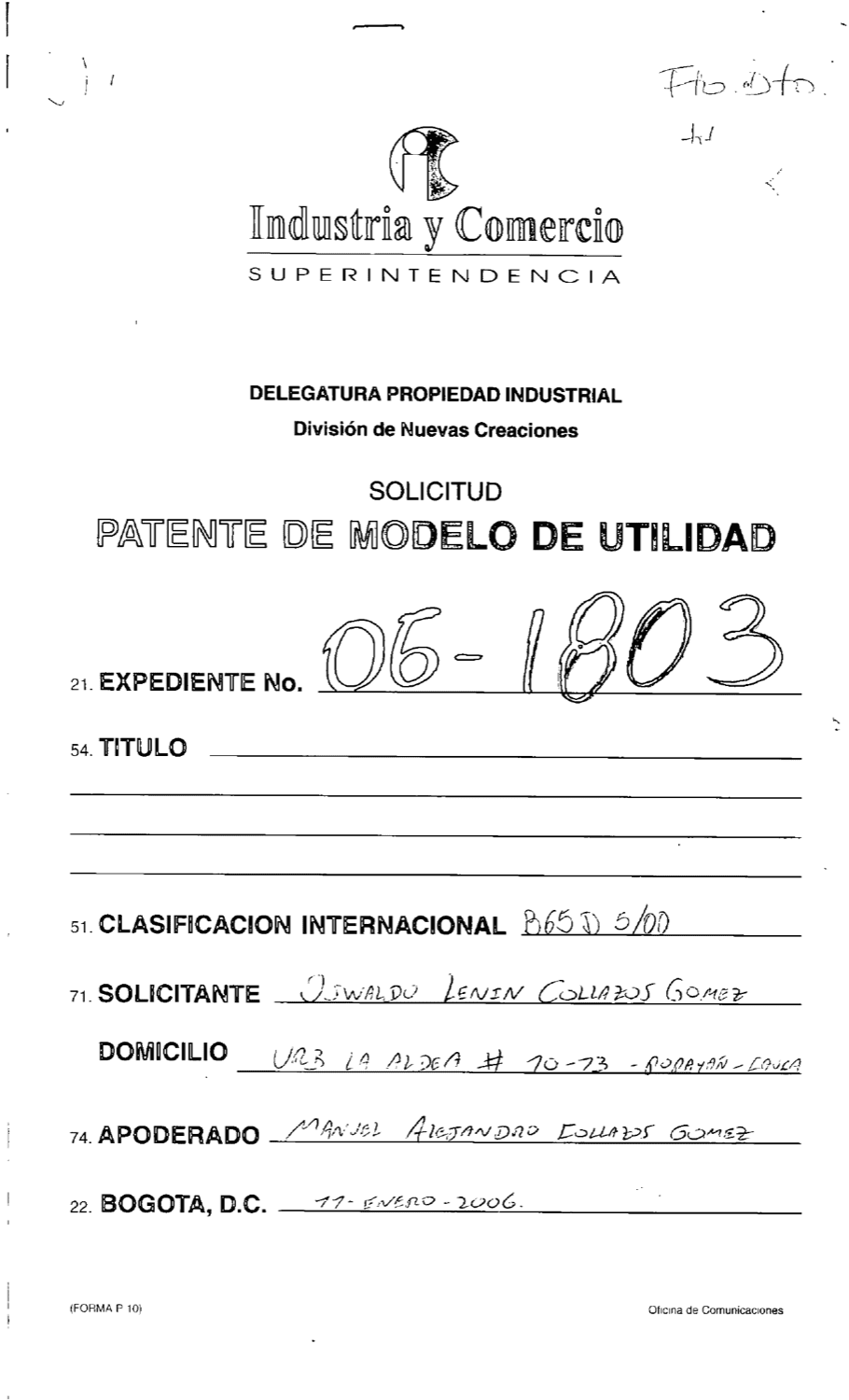 PREFORMA DE EMPAQUE CON CARTON