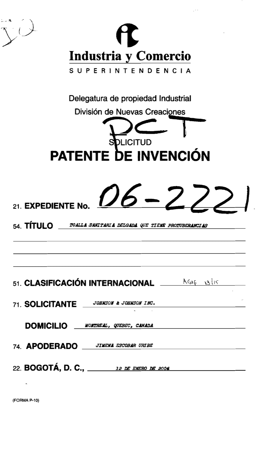 TOALLA SANITARIA DELGADA QUE TIENE PROTUBERANCIAS