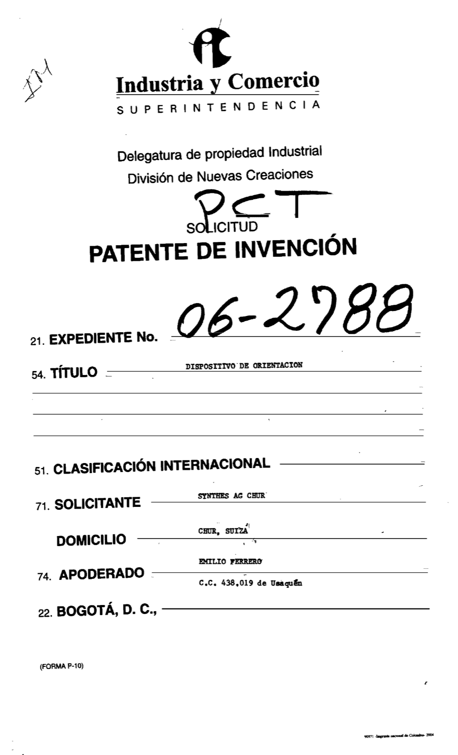 DISPOSITIVO DE ORIENTACION