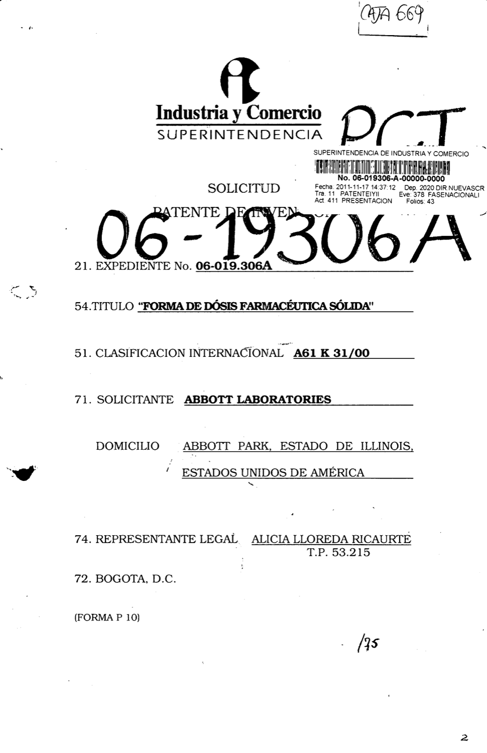FORMA DE DOSIS FARMACEUTICA SOLIDA