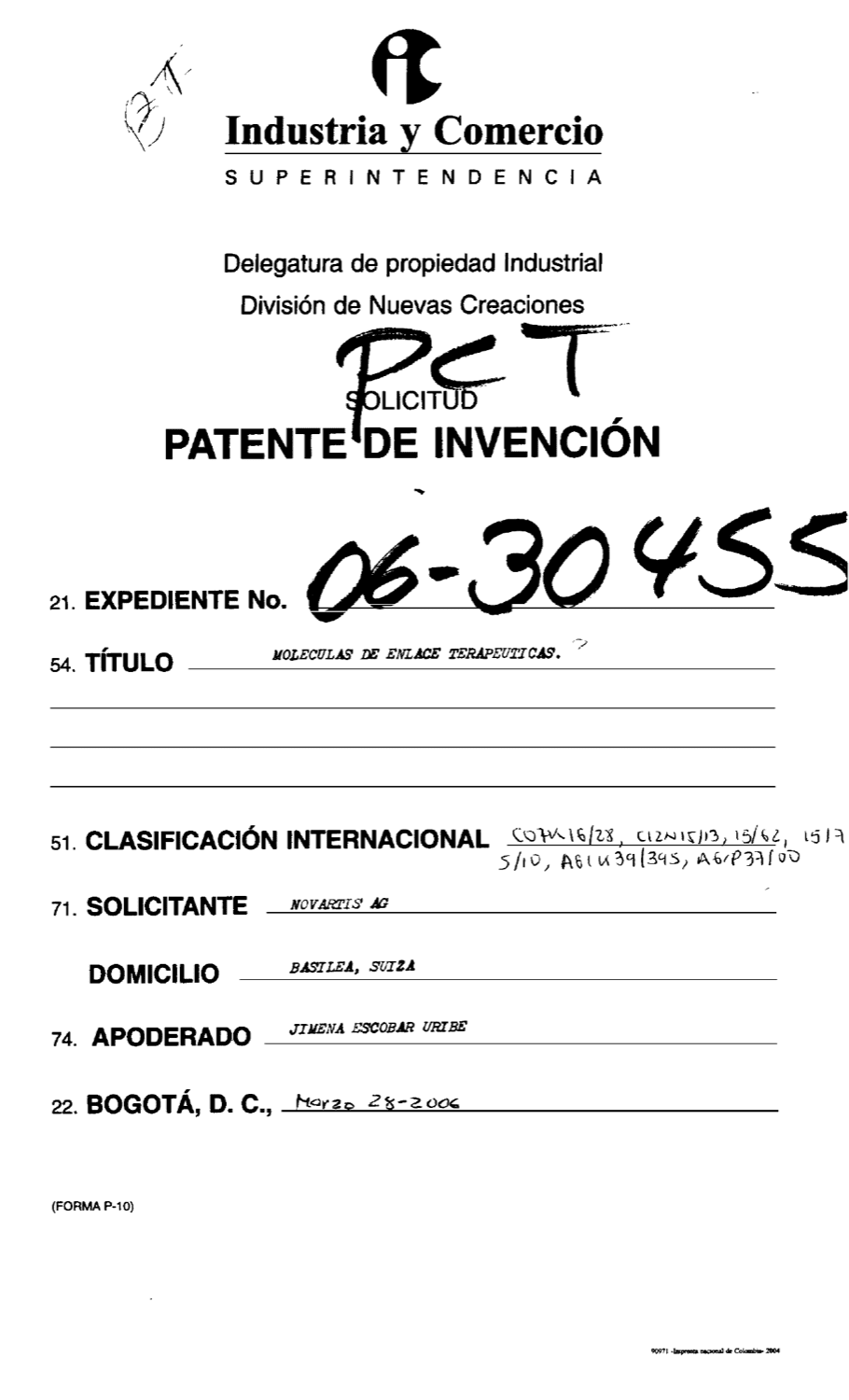 MOLECULAS DE ENLACE TERAPEUTICAS