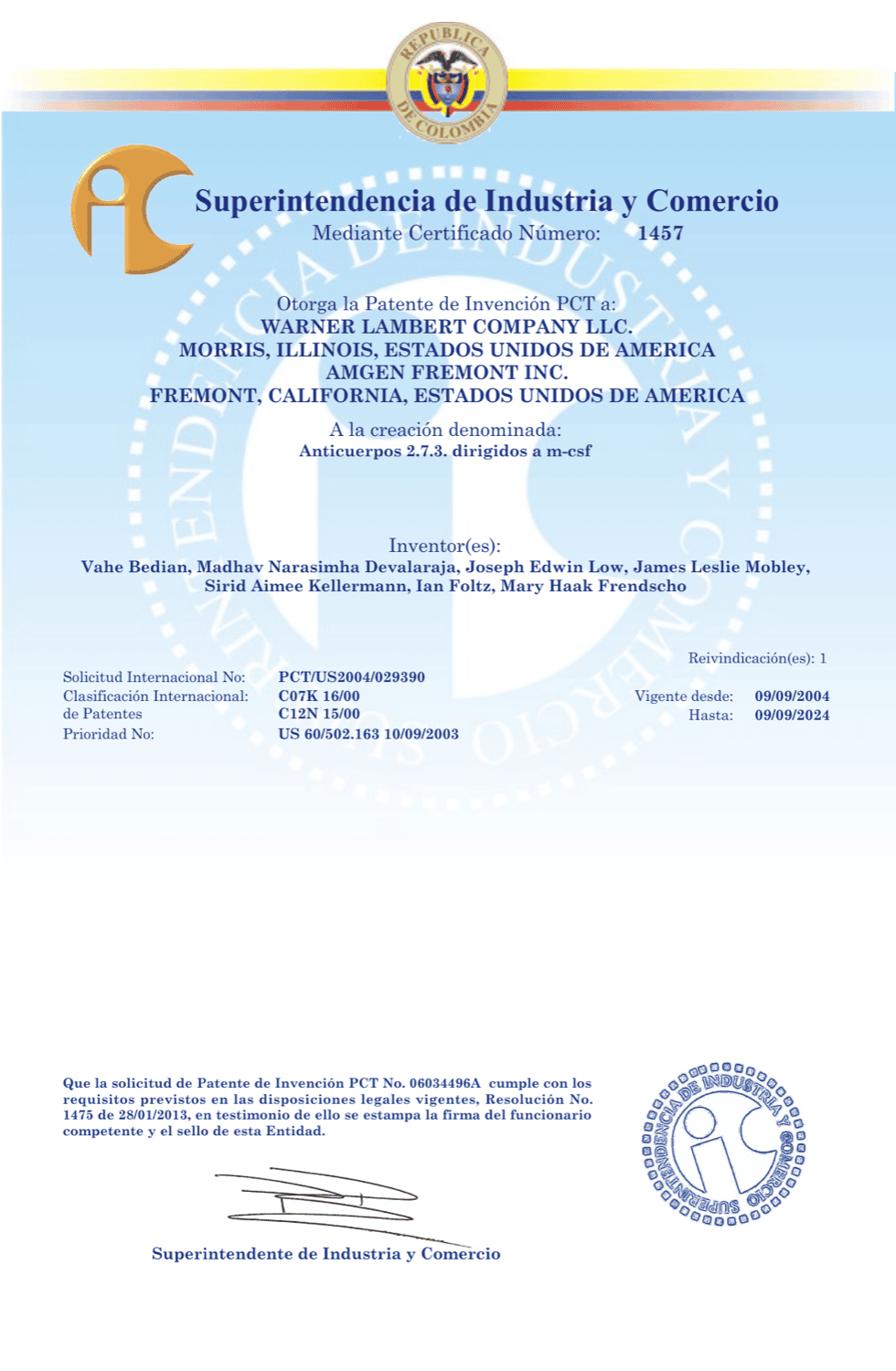 ANTICUERPOS 2.7.3. DIRIGIDOS A M-CSF