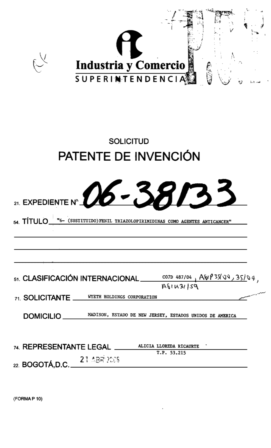 6-[(SUSTITUIDO)FENIL]TRIAZOLOPIRIMIDINAS COMO AGENTES ANTICANCER