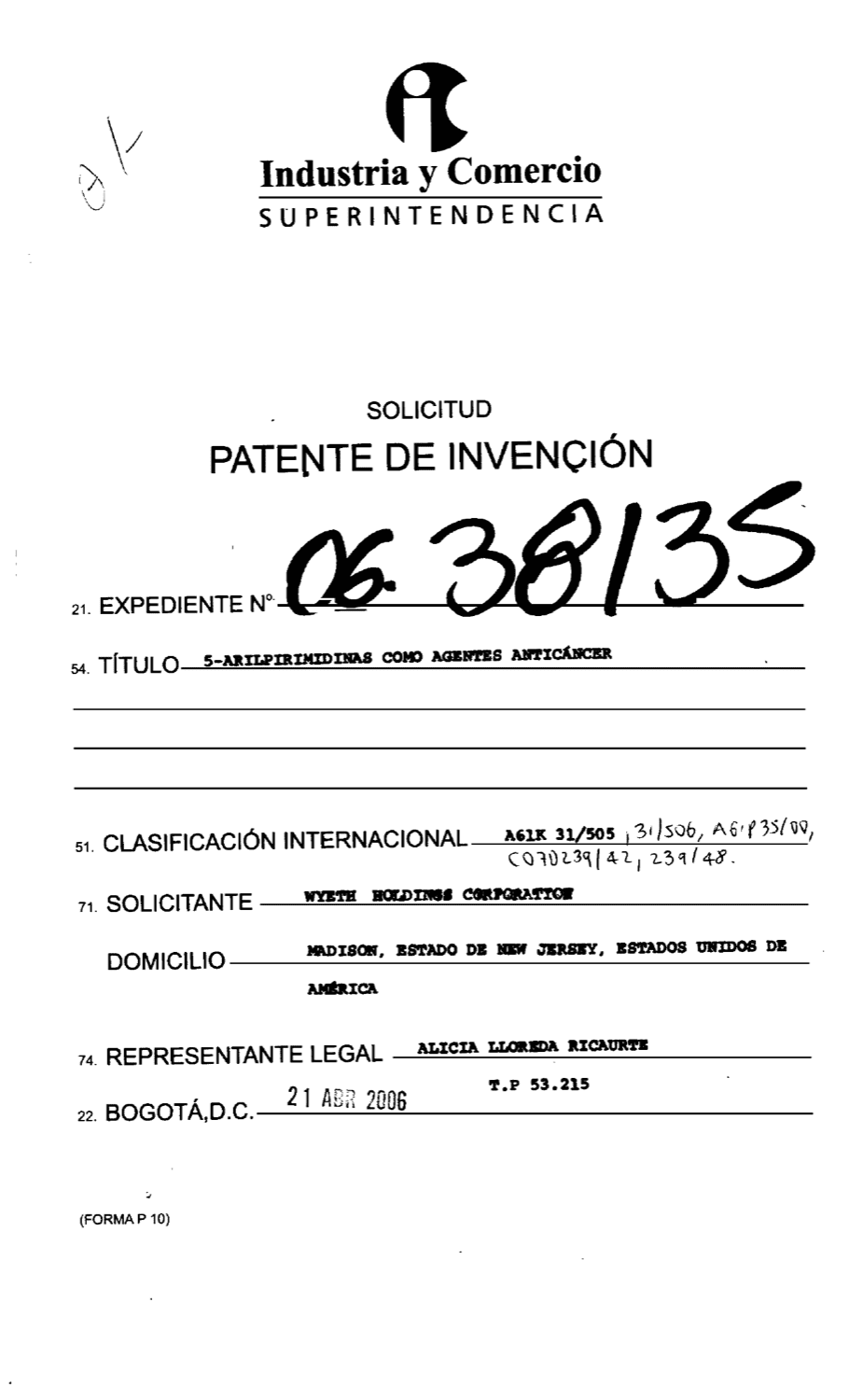 5-ARILPIRIMIDINAS COMO AGENTES ANTICANCER