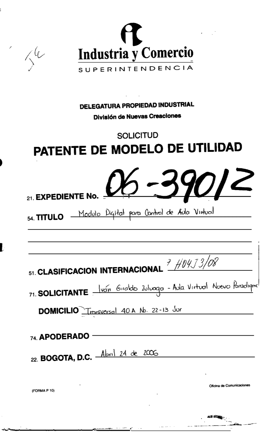 MODULO DIGITAL PARA CONTROL DE AULA VIRTUAL