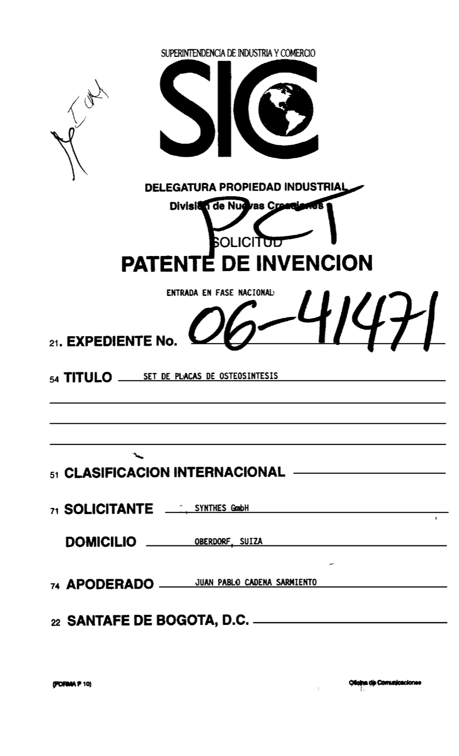 SET DE PLACAS DE OSTEOSINTESIS
