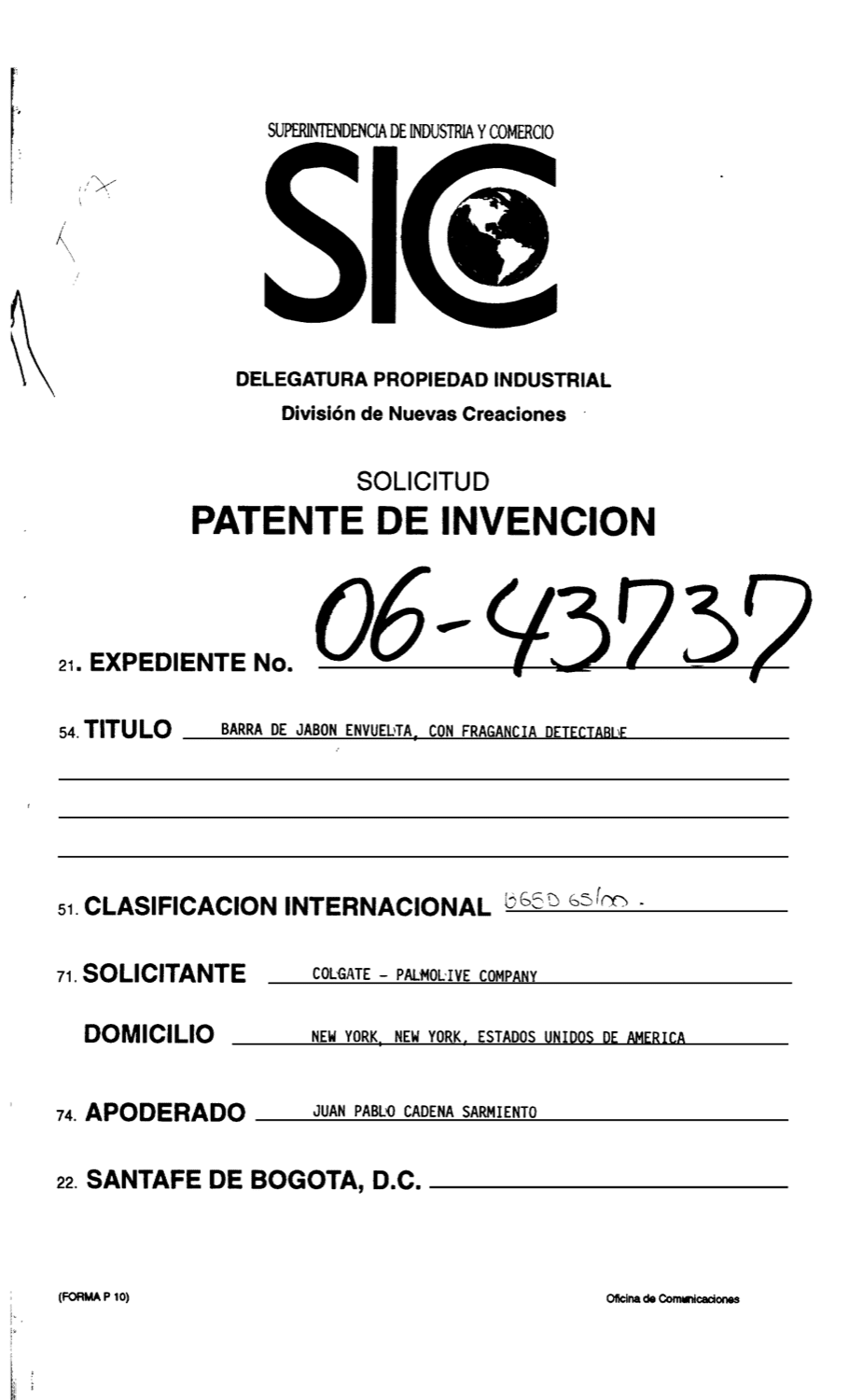 BARRA DE JABON ENVUELTA, CON FRAGANCIA DETECTABLE