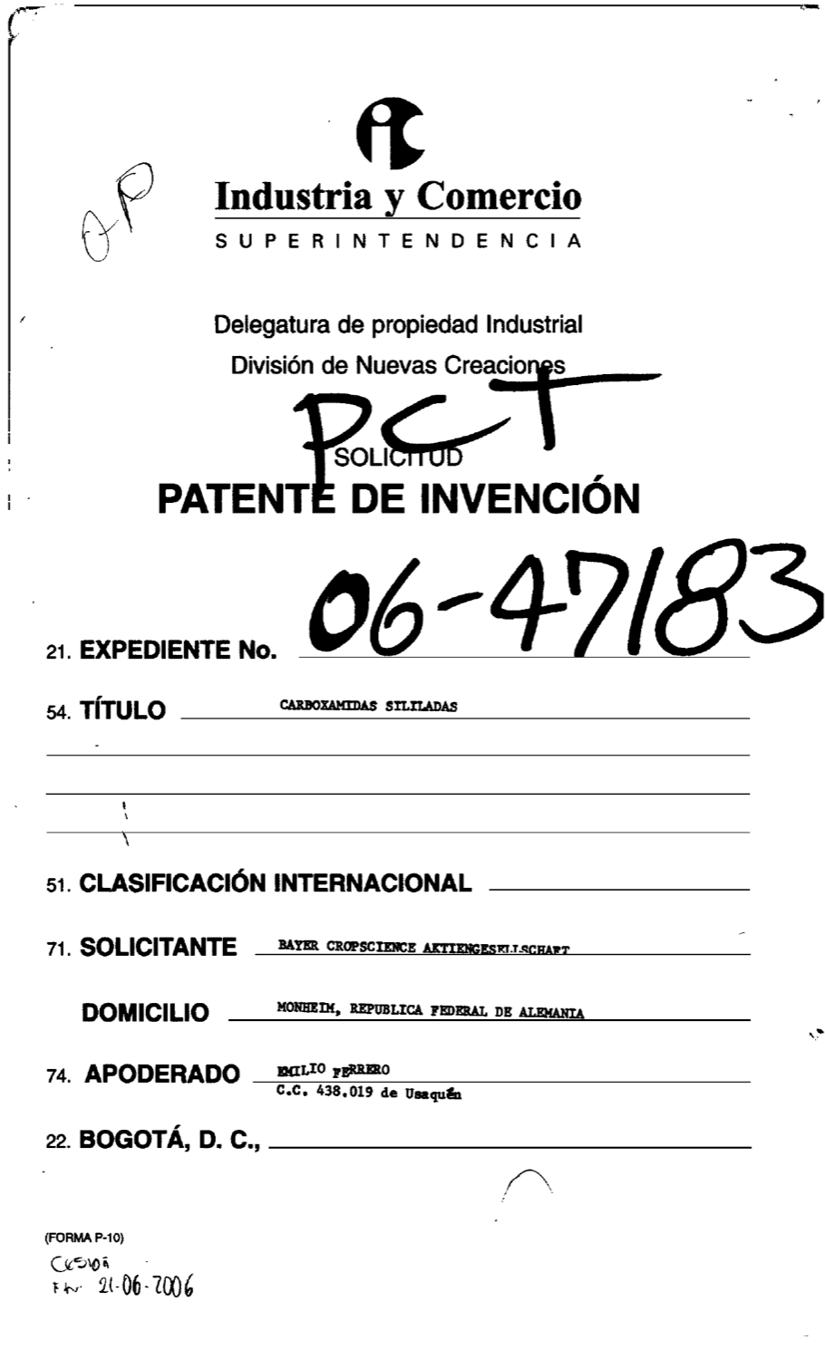 CARBOXAMIDAS SILILADAS