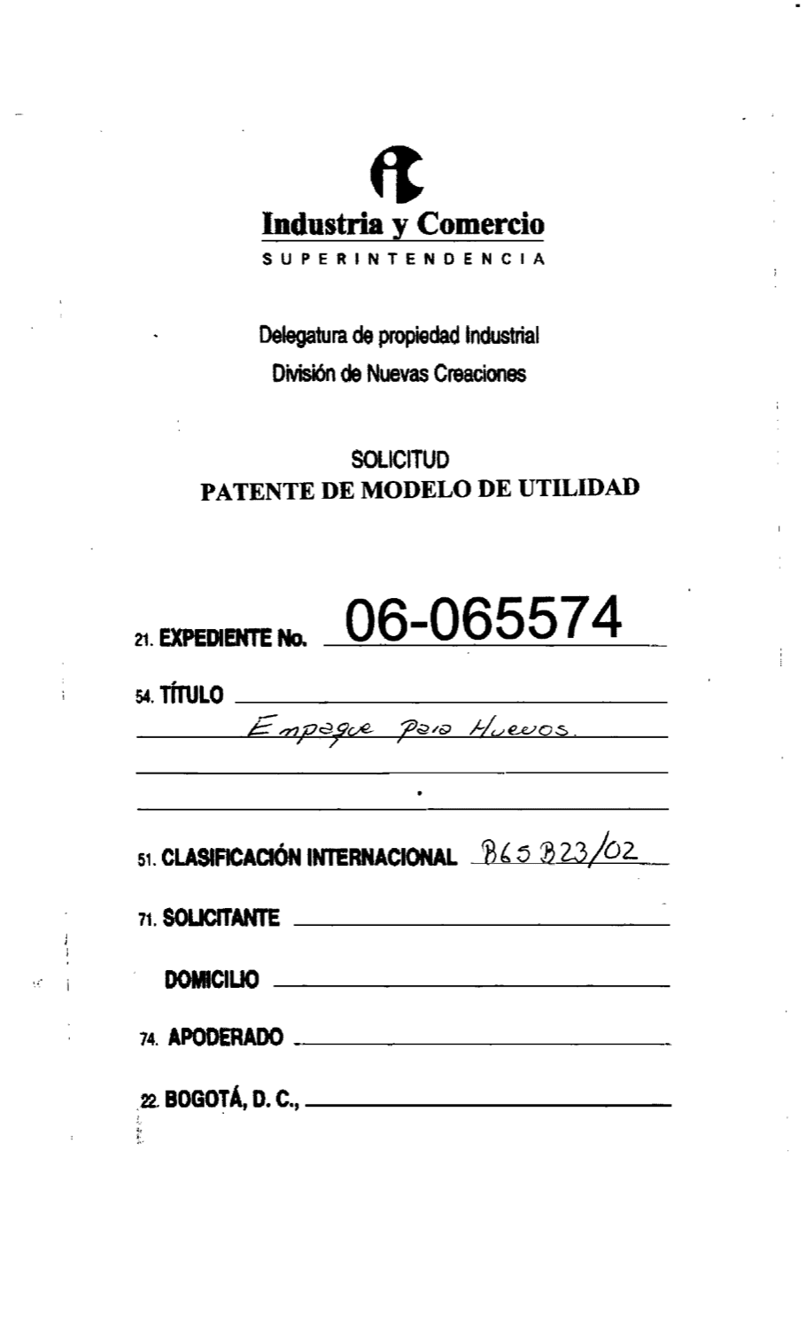 EMPAQUE PARA HUEVOS