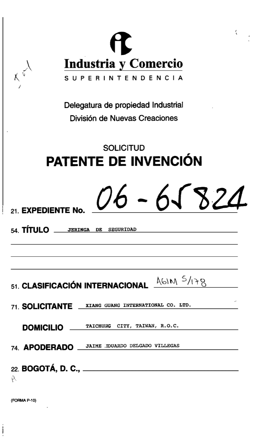 JERINGA DE SEGURIDAD