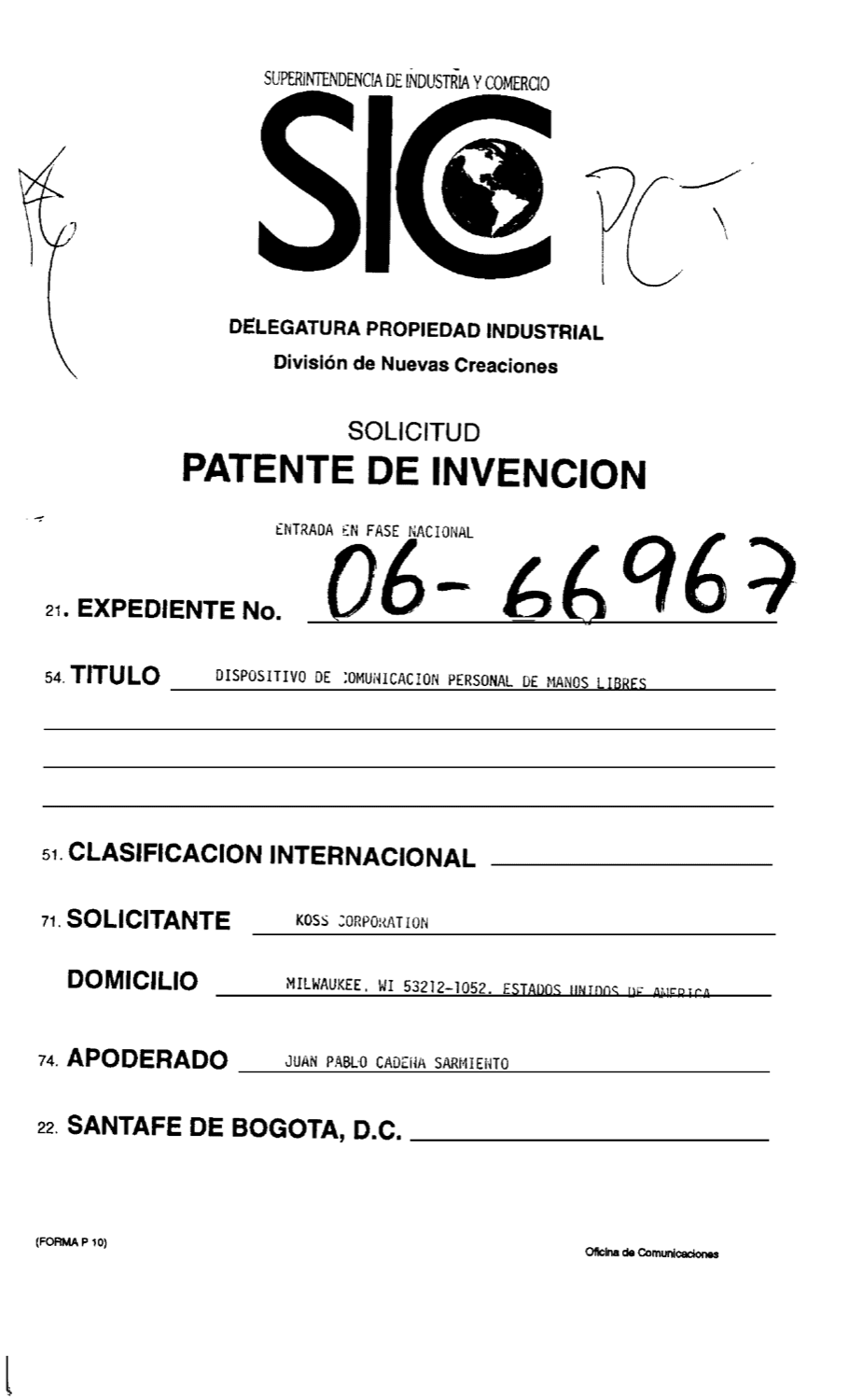 DISPOSITIVO DE COMUNICACION PERSONAL DE MANOS LIBRES