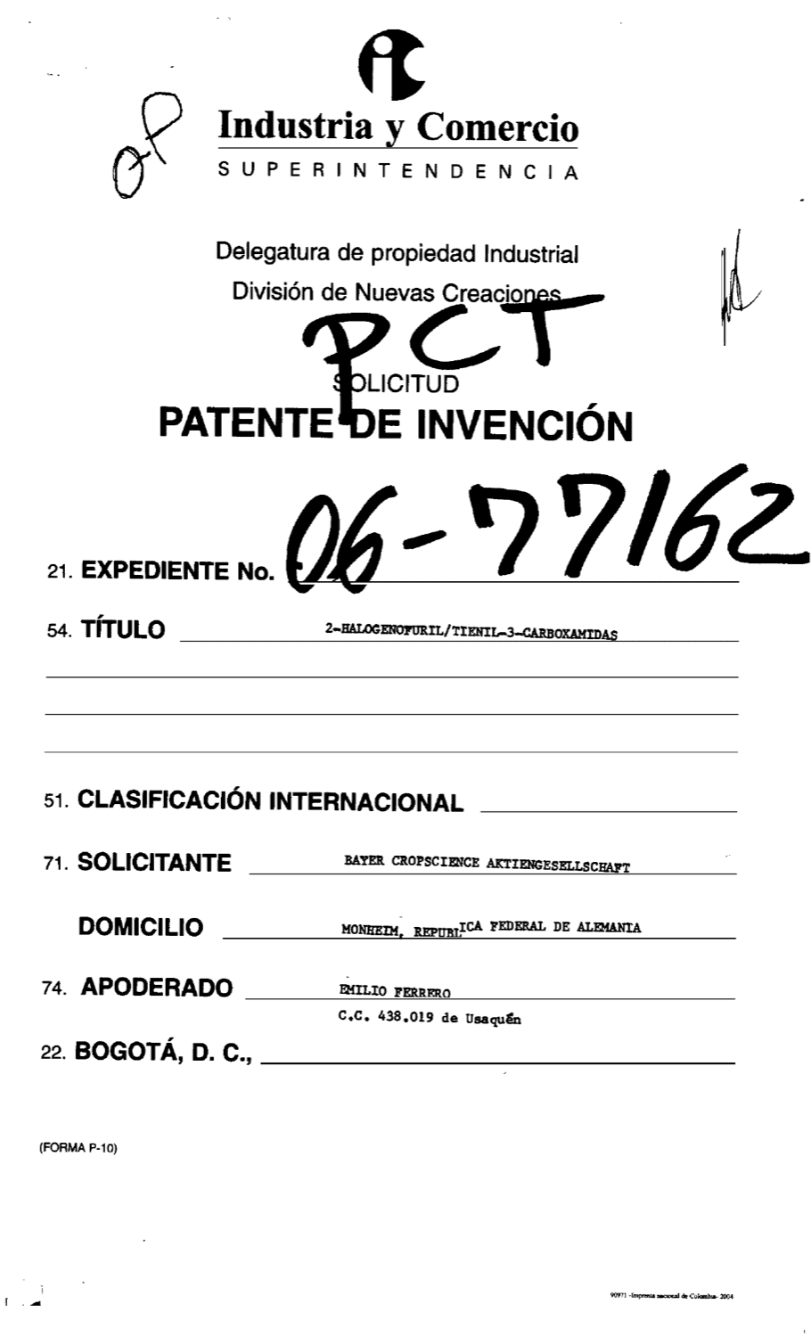 2-HALOGENOFURIL/TIENIL-3-CARBOXAMIDAS