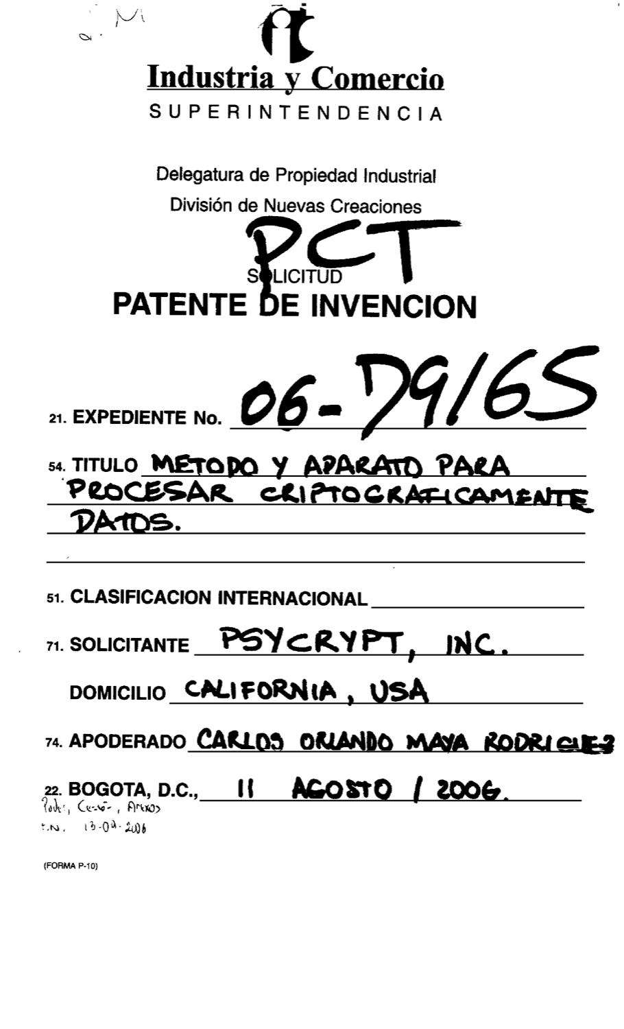 METODO Y APARATO PARA PROCESAR CRIPTOGRAFICAMENTE DATOS