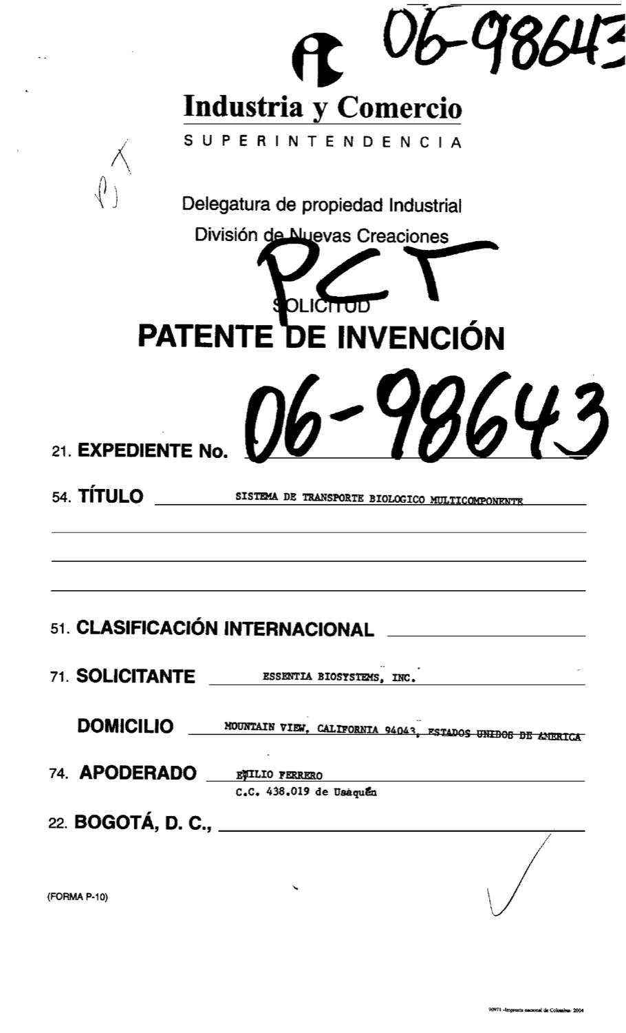 SISTEMA DE TRANSPORTE BIOLOGICO MULTICOMPONENTE