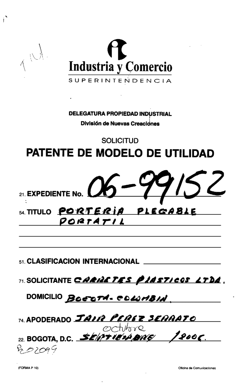 PORTERIA PLEGABLE PORTATIL