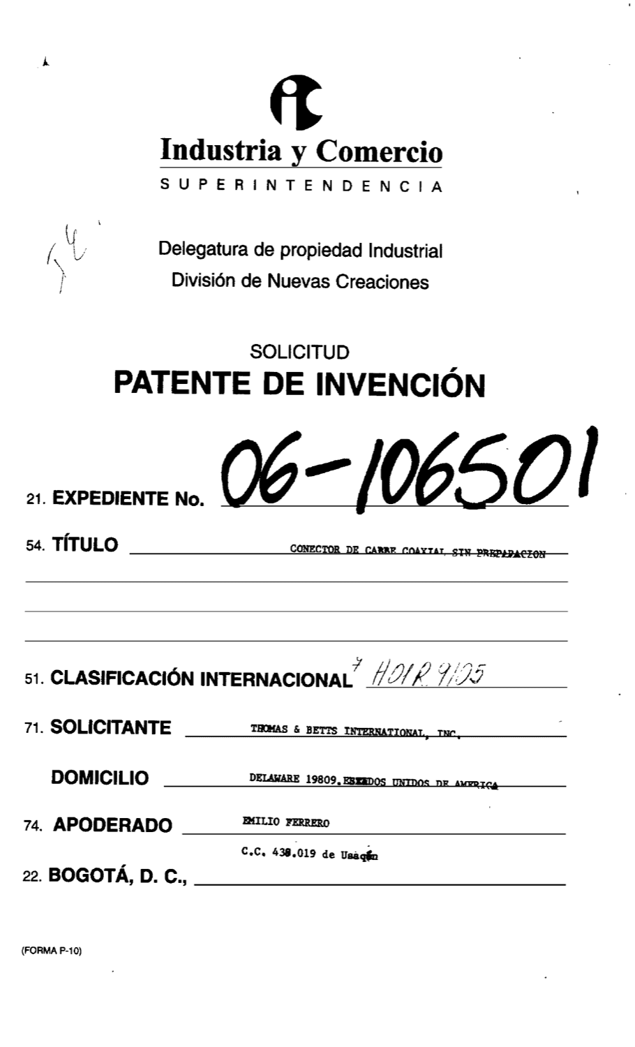 CONECTOR DE CABLE COAXIAL SIN PREPARACION