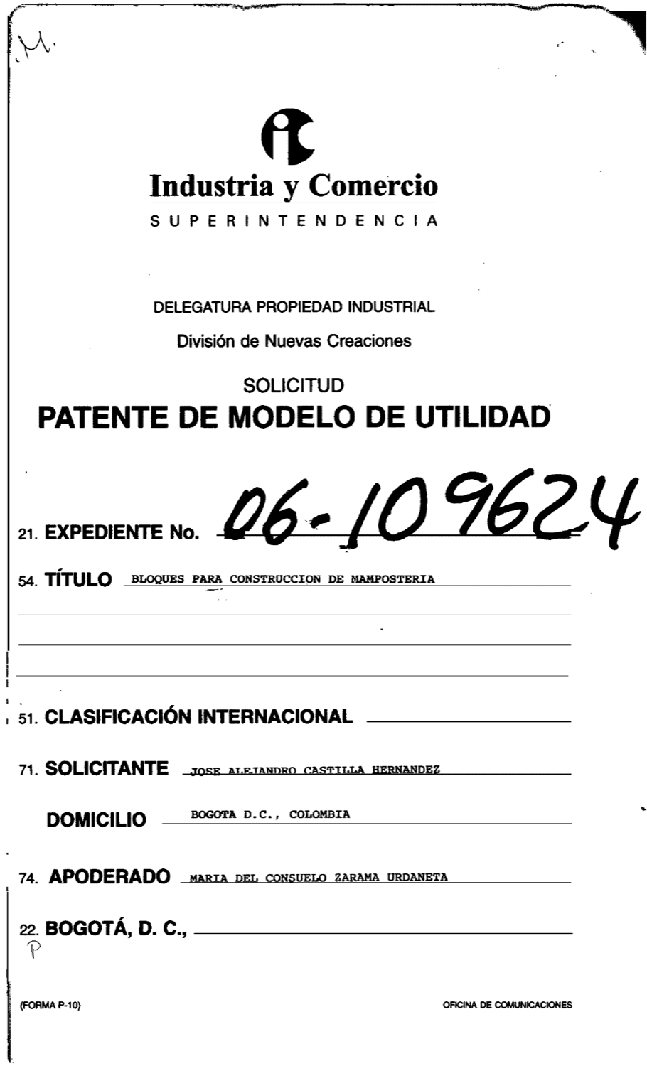 BLOQUES PARA CONSTRUCCION DE MAMPOSTERIA