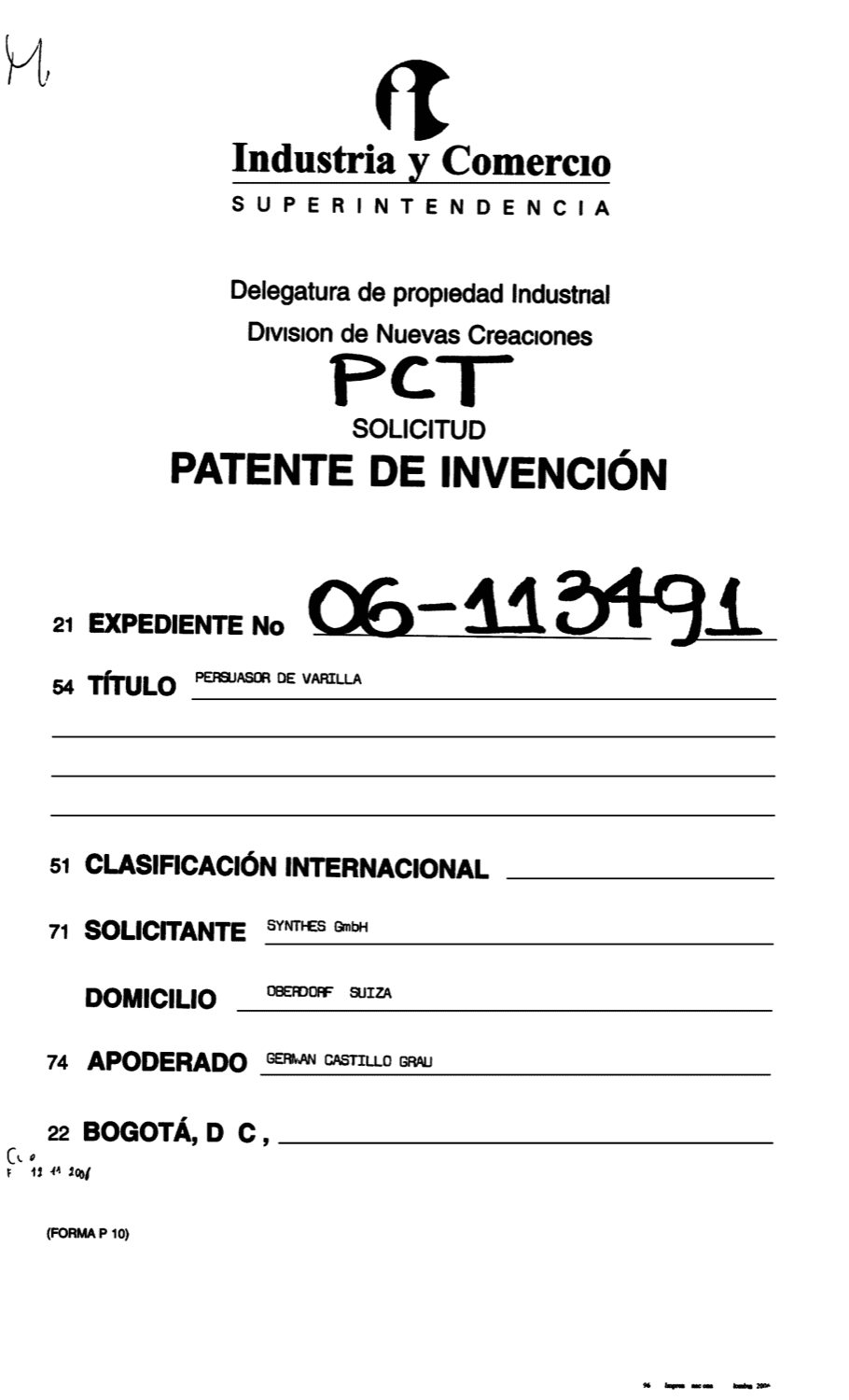 PERSUASOR DE VARILLA