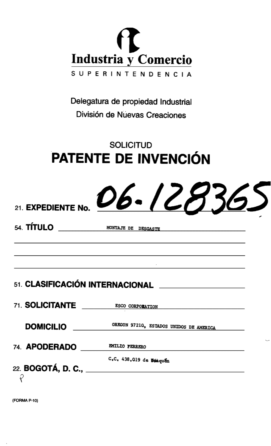 MONTAJE DE DESGASTE