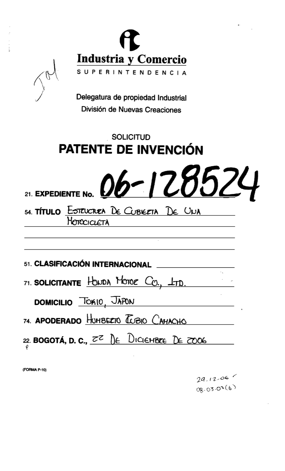 ESTRUCTURA DE CUBIERTA DE UNA MOTOCICLETA