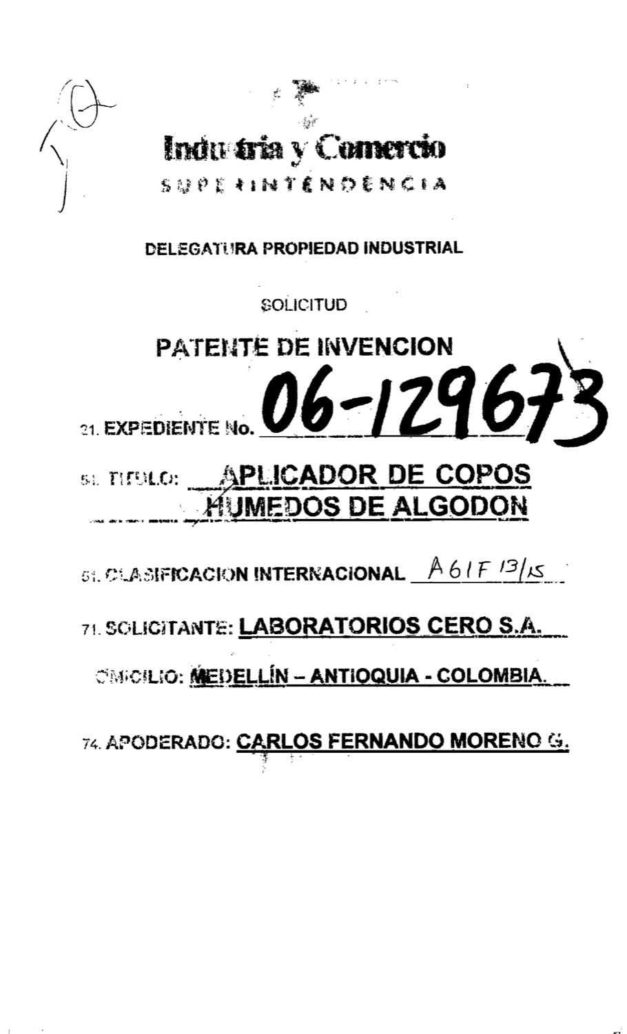 COMPOSICIÓN PARA HUMECTACIÓN DE COPOS DE ALGODÓN