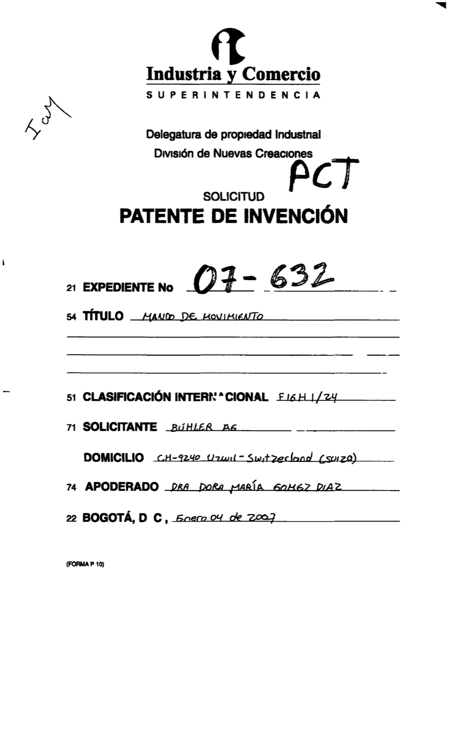 MANDO DE MOVIMIENTO