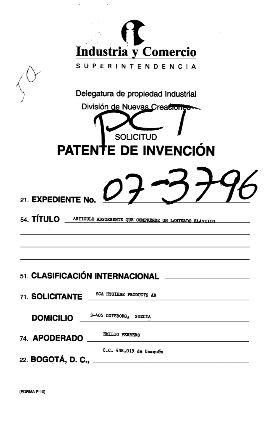 ARTICULO ABSORBENTE QUE COMPRENDE UN LAMINADO ELASTICO
