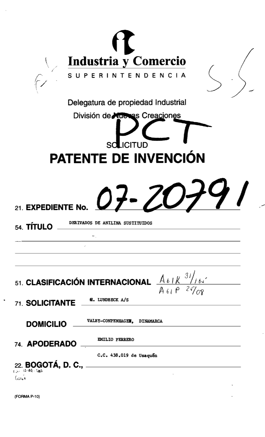 DERIVADOS DE ANILINA SUSTITUIDOS