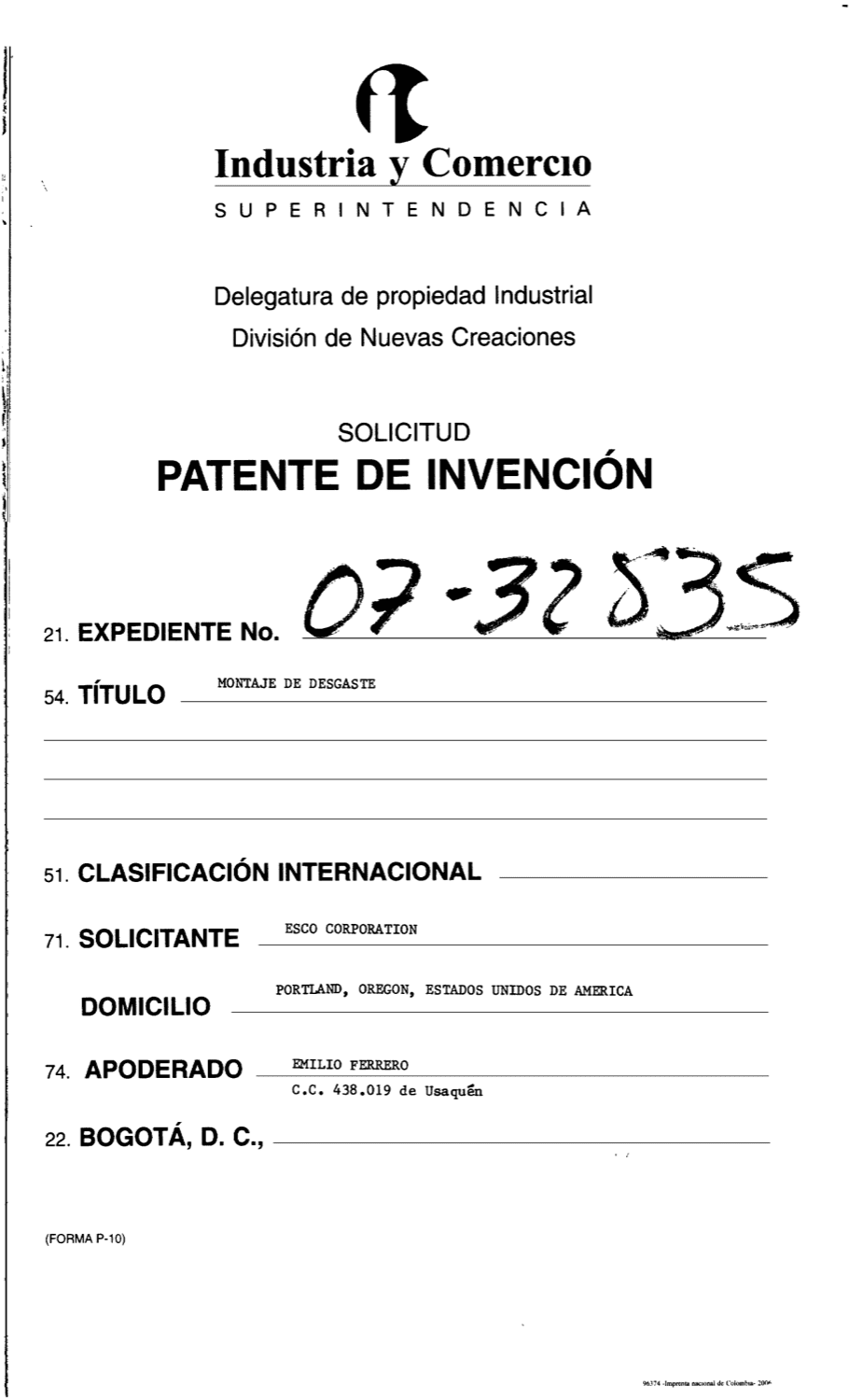 PIEZA DE DESGASTE CON UNAS PRIMERAS Y SEGUNDAS SUPERFICIES ESTABILIZADORAS