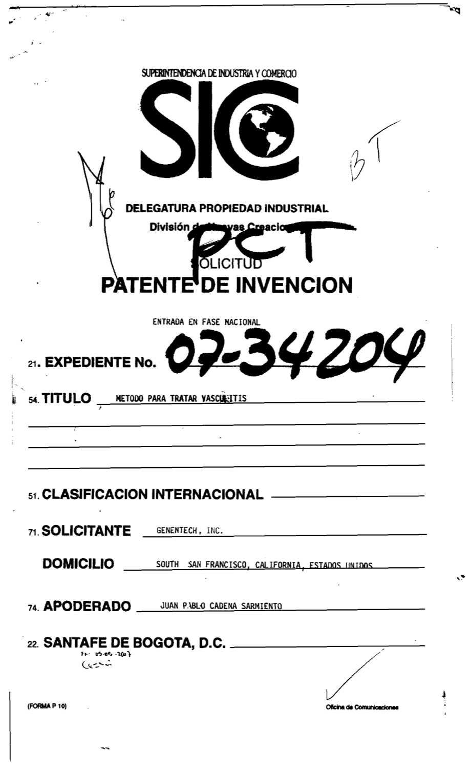 METODO PARA TRATAR VASCULITIS